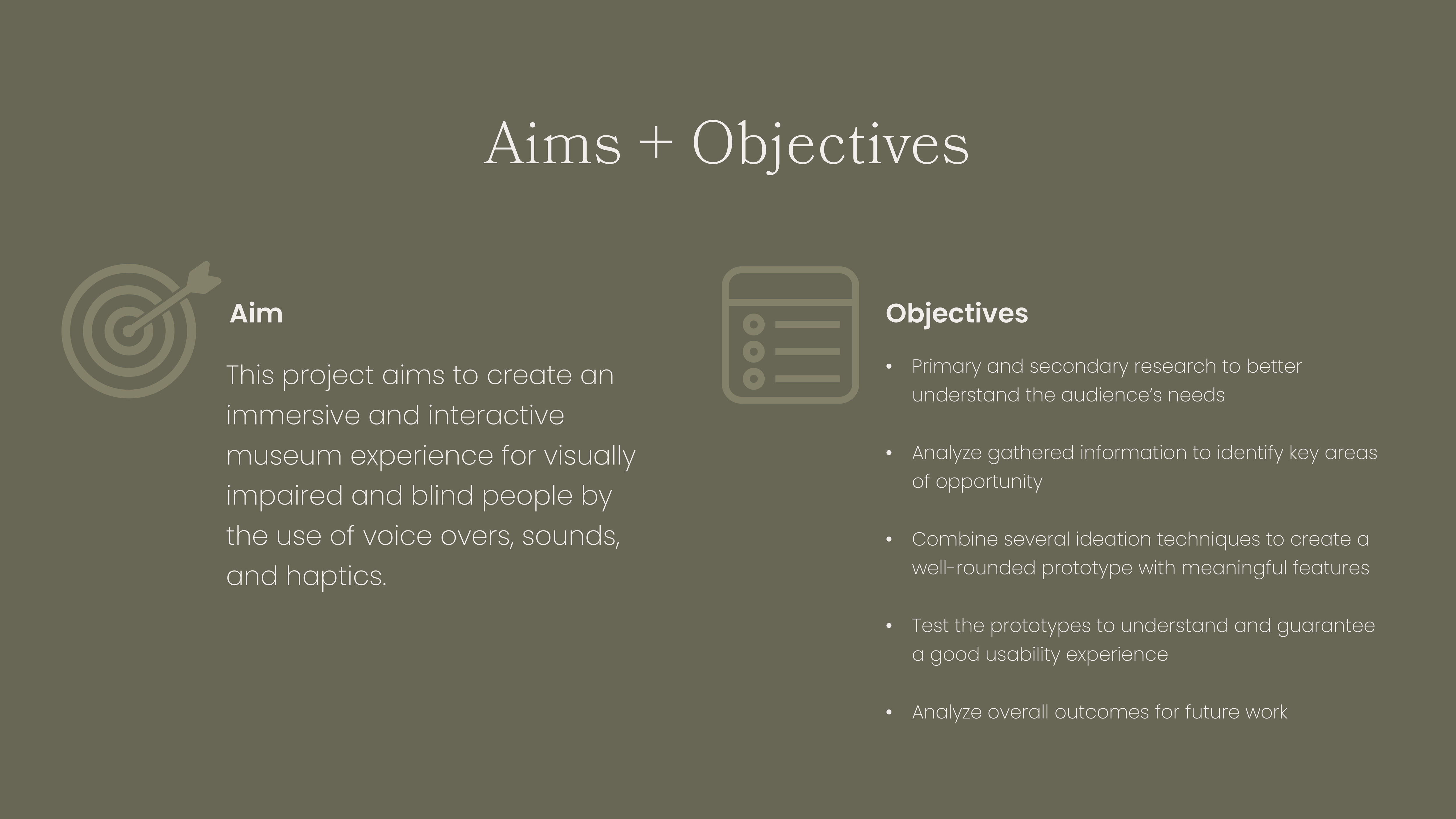 Aims + Objectives