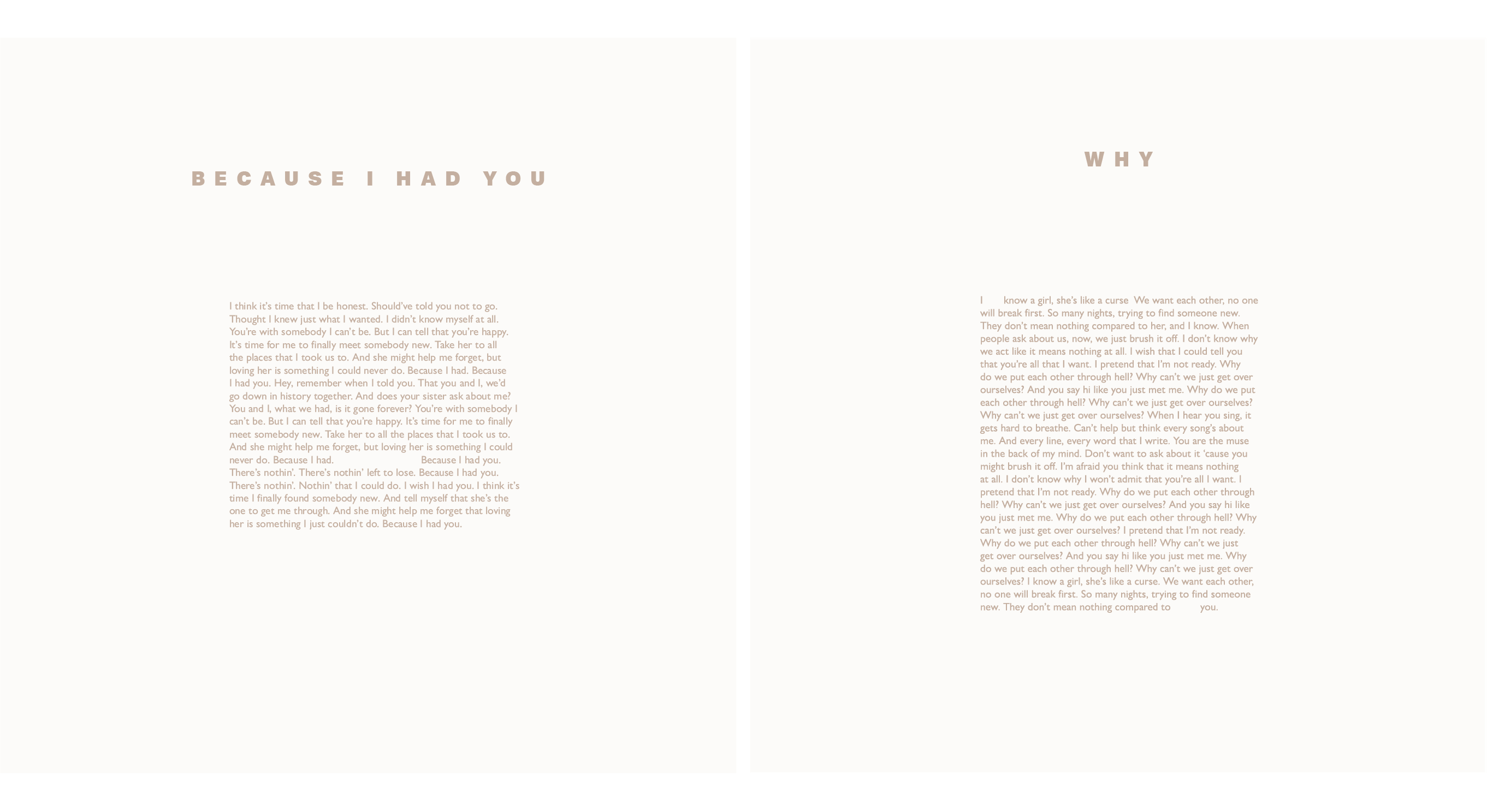 Lyric Book Pages